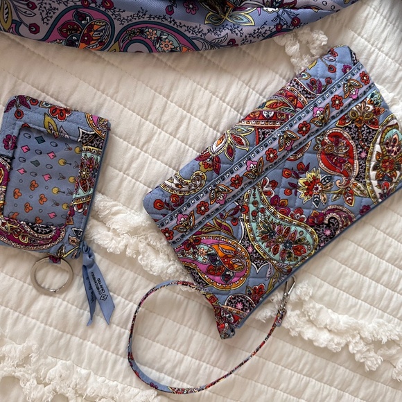 Vera Bradley Women's Cotton Zip ID Case Wallet NWOT - Picture 4 of 6